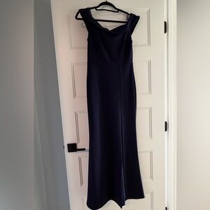 Lulu's M Aveline Navy off the shoulder Dress